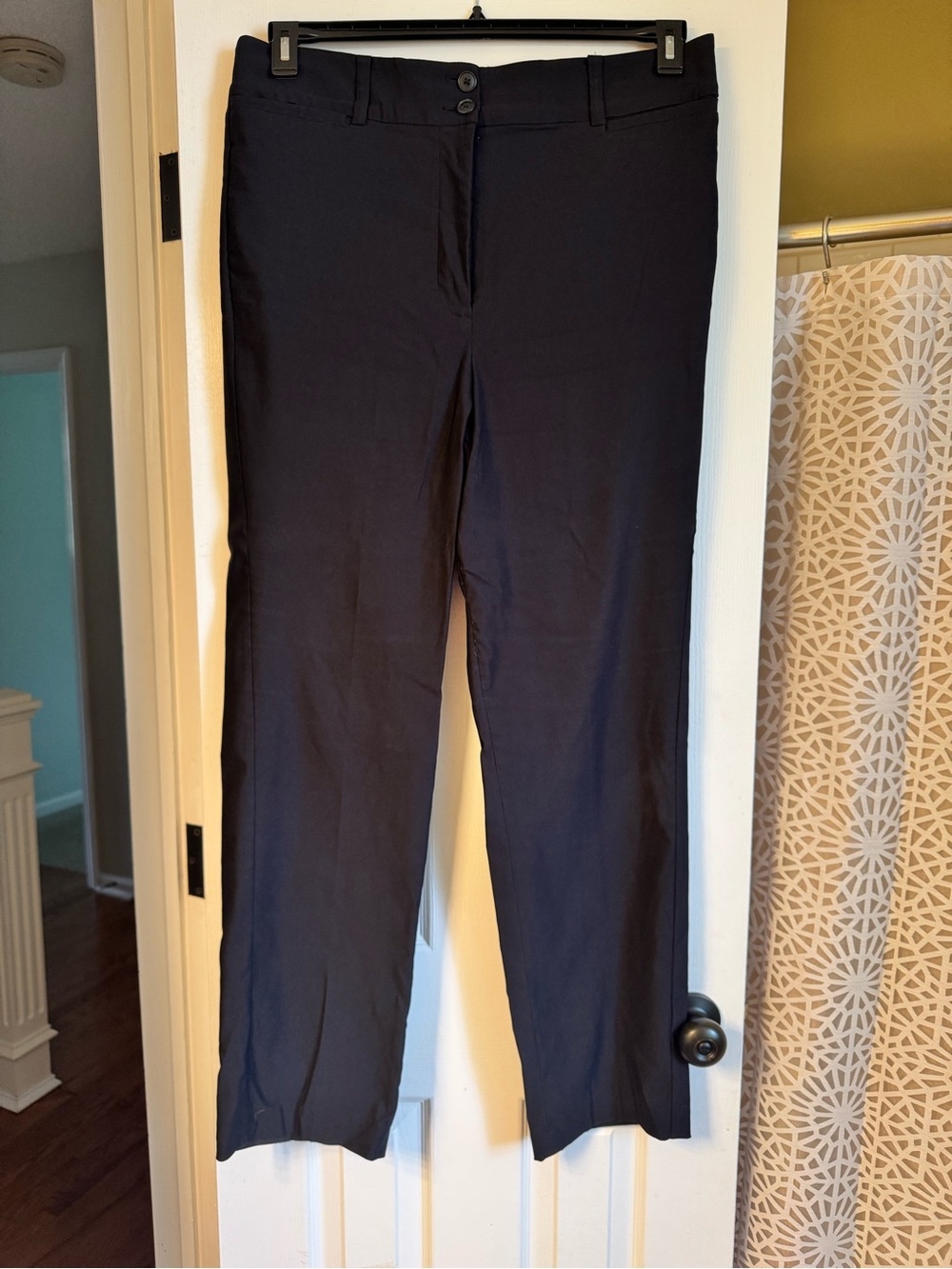 Lane Bryant Black Straight-Leg Dress Trousers